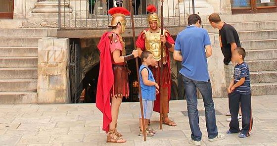 Romans in Dioklecian Palace in Split, Dalmatia