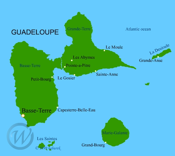Map of Guadeloupe