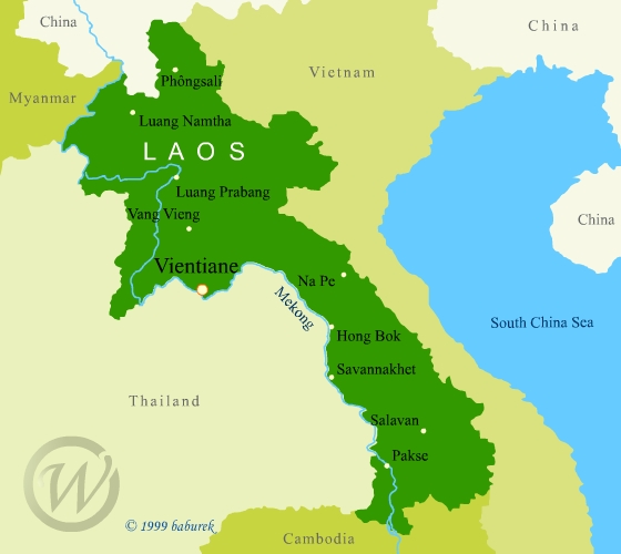 Map of Laos
