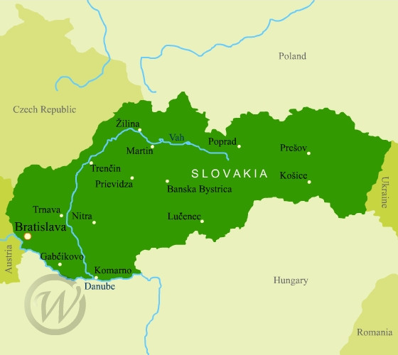 Map of Slovakia