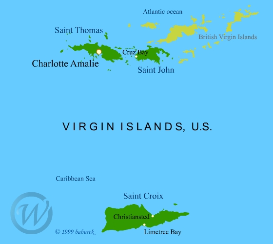 Map of Virgin Islands