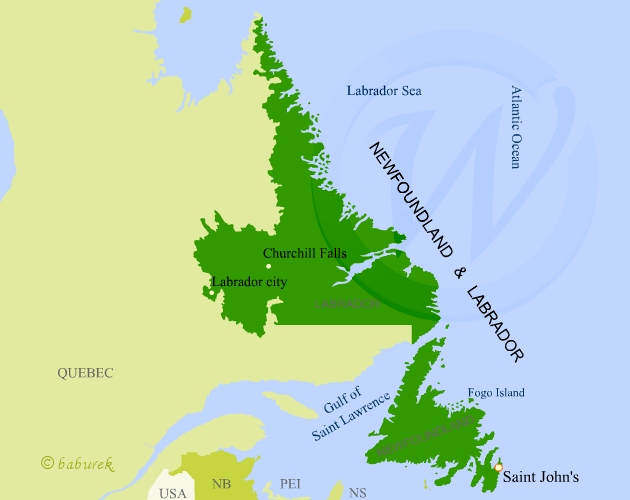 Где остров ньюфаундленд. Северная Америка полуостров лабрадор. Полуостров лабрадор на карте Северной Америки. Остров ньюфаундленд и полуостров лабрадор.