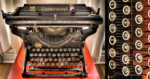 HDR photo of Underwood typewriter