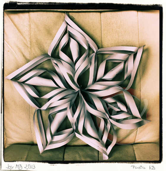 Snowflake star Christmas ornament made of paper