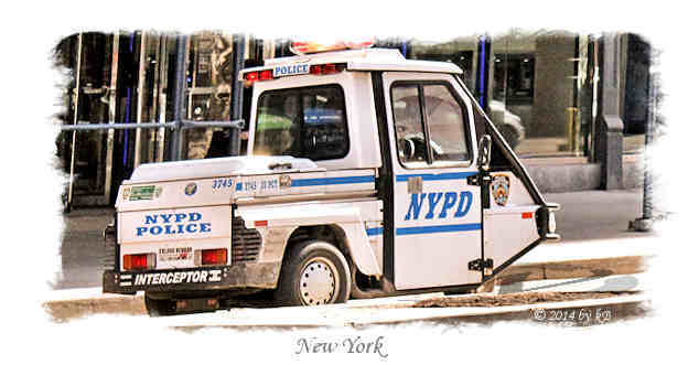 Three wheeled NYPD vehicle in New York City