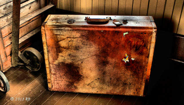 HDR - Antique Wooden Suitcase