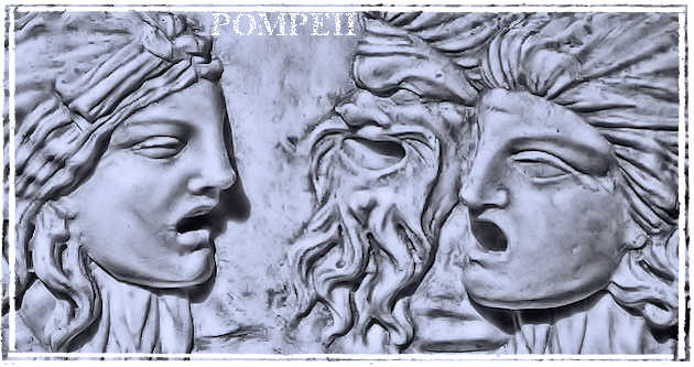 Relief of masks in Pompeii